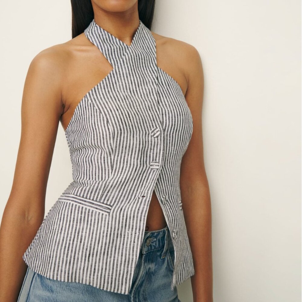 NWT Reformation Tate Linen Top